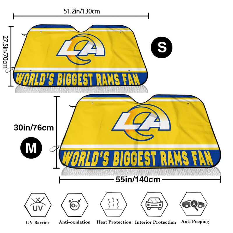 Los Angeles Rams Printing is suitable for car front windshield sunshades Car windshield sunshades