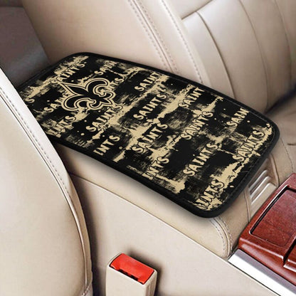 New Orleans Saints print Car armrest box protective cover car center console armrest pad