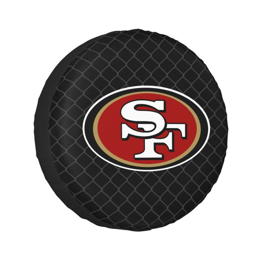 San Francisco 49ers Grid background car tire waterproof dustproof protective cover