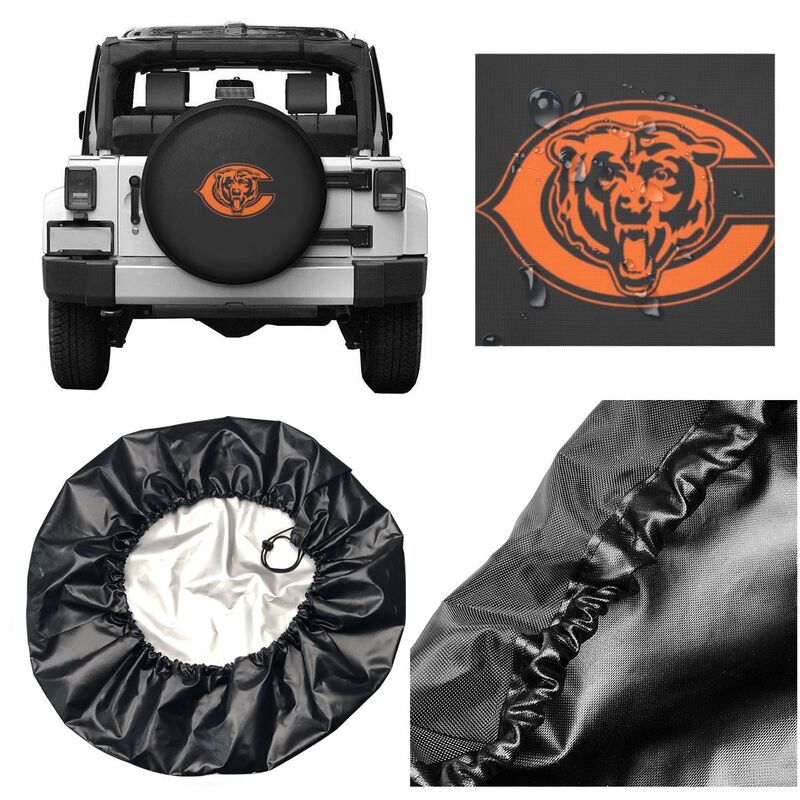 Chicago Bears 2 Print tire protection covers car sunscreen tire protection covers