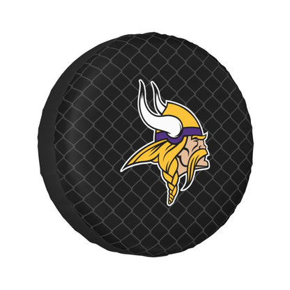 Minnesota VikingsGrid background car tire waterproof dustproof protective cover