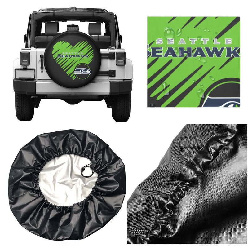 Seattle Seahawks Printed car spare tire dust protection cover tire protection cover