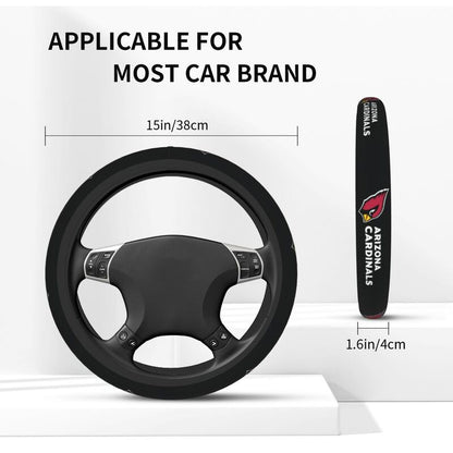 Arizona Cardinals Printed breathable elastic steering wheel cover