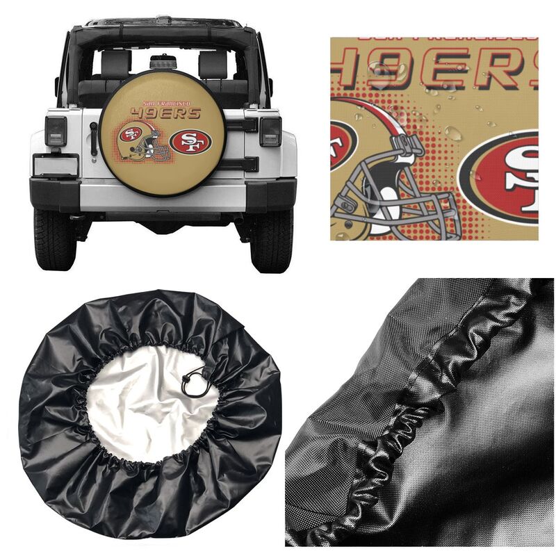 San Francisco 49ers Print car tire protection cover car spare tire dust protection covers