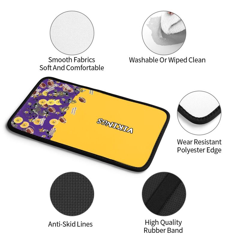 Minnesota Vikings print Car center console armrest pad car armrest protective cover