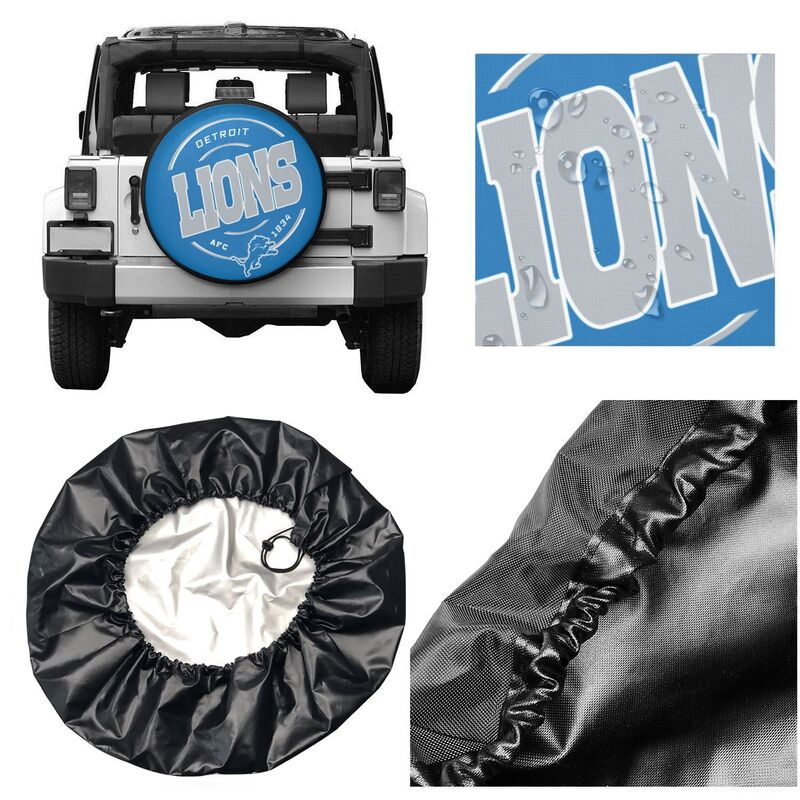 Detroit Lions Printing car tire protection cover car spare tire dust protection cover