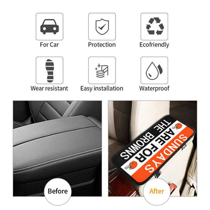 Cleveland Browns Personalized printed car armrest cover Car handrail box cushion