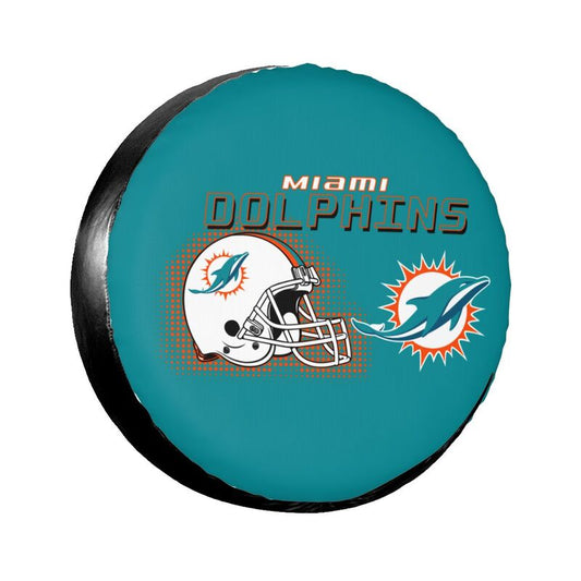 Miami Dolphins Print car tire protection cover car spare tire dust protection covers