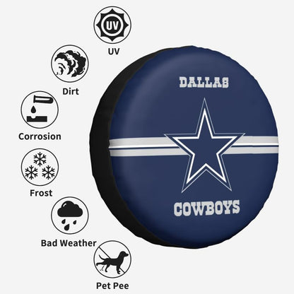 Dallas Cowboys 4 Car tire protective cover waterproof and dustproof tire cover