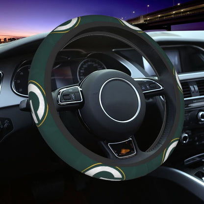 Green Bay Packers 2 Printed breathable elastic steering wheel anti slip cover