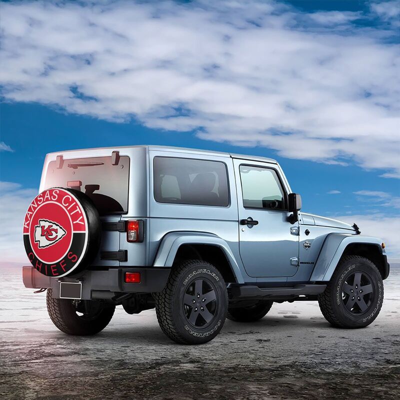 Kansas City Chiefs Printed tire protection cover car spare tire dust protection covers