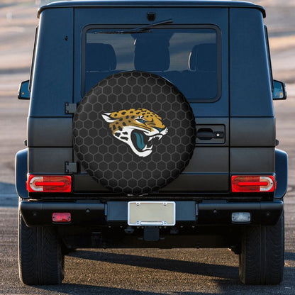 Jacksonville Jaguars Grid printed car tire cover dustproof and waterproof tire cover