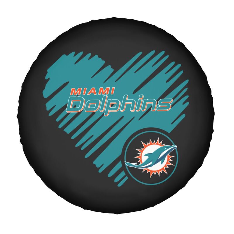 Miami Dolphins Printed car spare tire dust protection cover tire protection cover