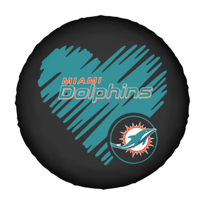 Miami Dolphins Printed car spare tire dust protection cover tire protection cover