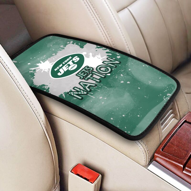 New York Jets print car center console armrest pad Car armrest box protective cover