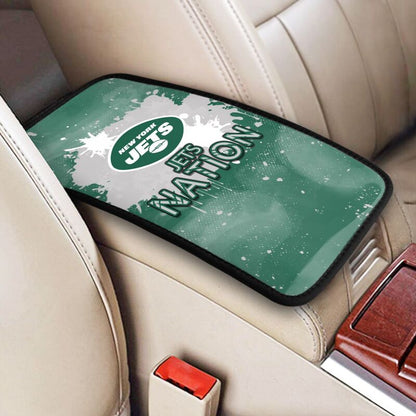 New York Jets print car center console armrest pad Car armrest box protective cover