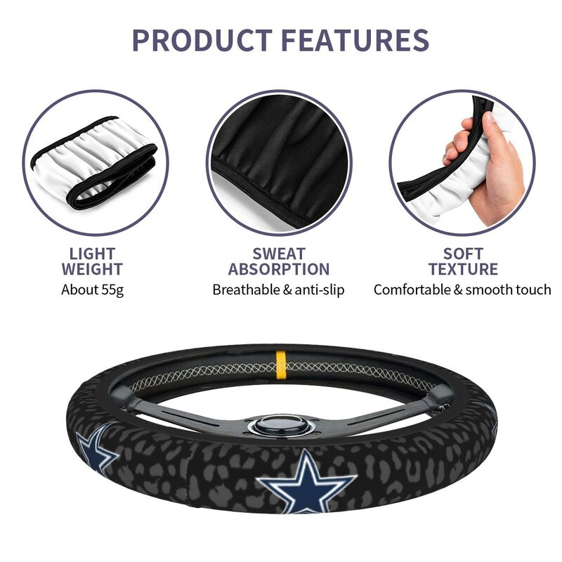 Dallas Cowboys Printed elastic steering wheel cover car anti-skid cover