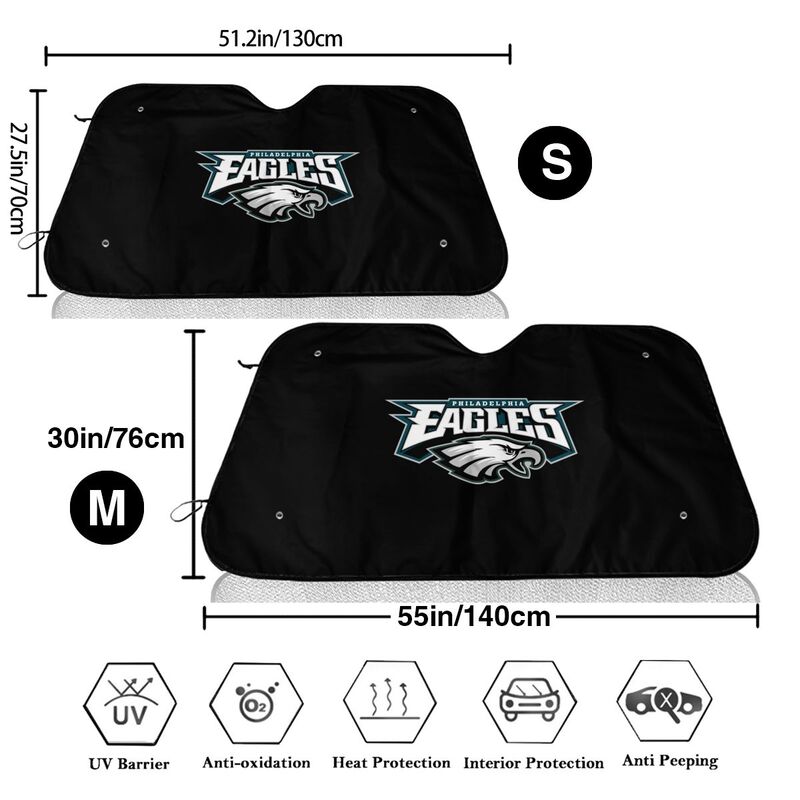 Philadelphia Eagles 3 Printed suitable for front Car windshield sunshades Car windshield sunshades