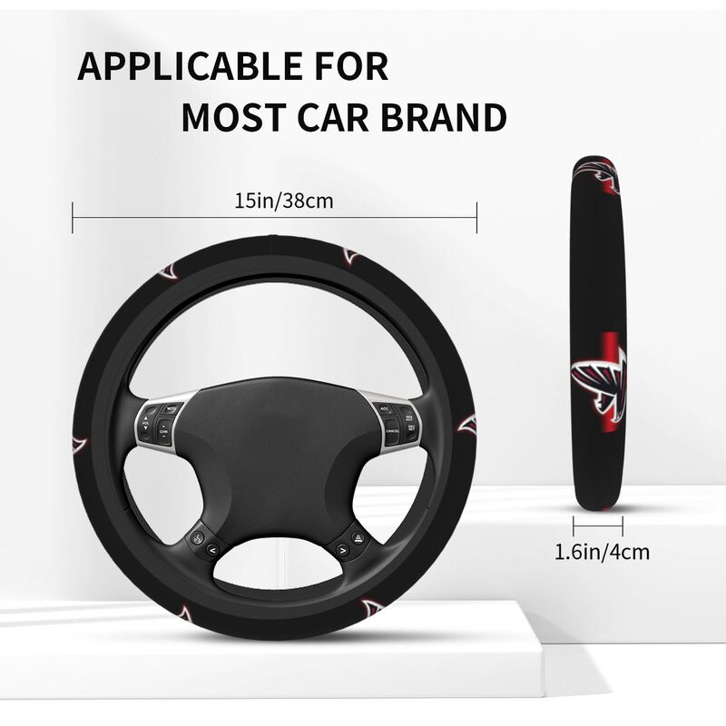 Atlanta Falcons 1 Printed breathable elastic steering wheel cover anti slip cover