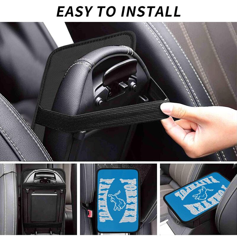 Detroit Lions Print car armrest box cover armrest protective cover