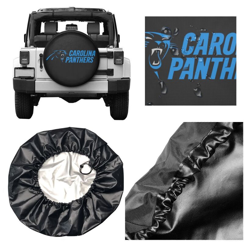 Carolina Panthers 2 car dustproof sunscreen tyre protective cover Tyre protective cover