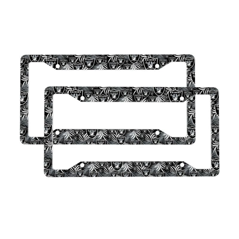Las Vegas Raiders Print Car license plate frame four hole license plate holder (one pair)