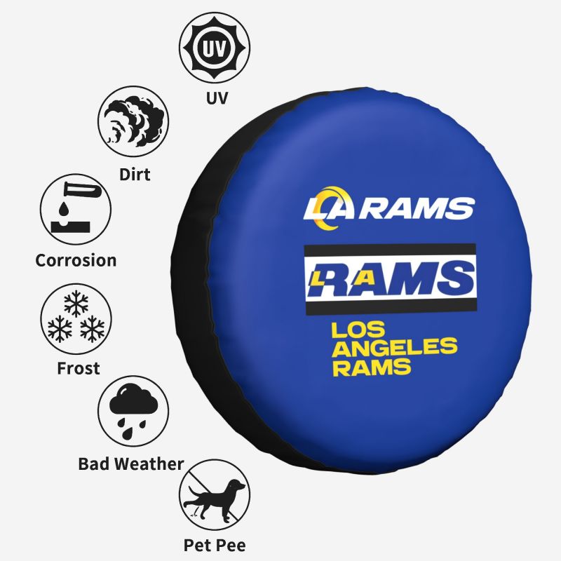 Los Angeles Rams 4 Car tire protective cover waterproof and dustproof tire cover