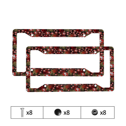 San Francisco 49ers Print Car license plate frame four hole license plate holder (one pair)