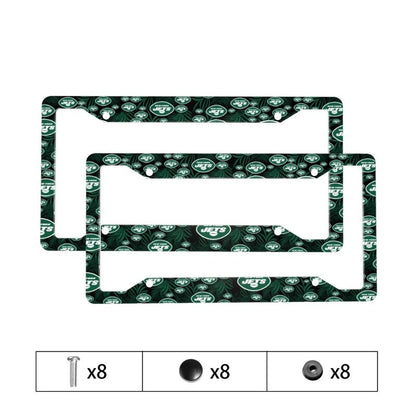 New York Jets Print Car license plate frame four hole license plate holder (one pair)