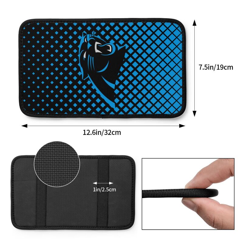 Carolina Panthers Car handrail box cushion Personalized printed car armrest cover