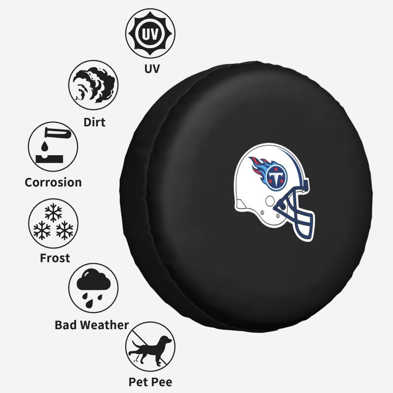 Tennessee Titans 3 Car tire protective cover waterproof and dustproof tire cover