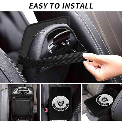 Car armrest box pad Las Vegas Raiders Printed central armrest box elbow pad