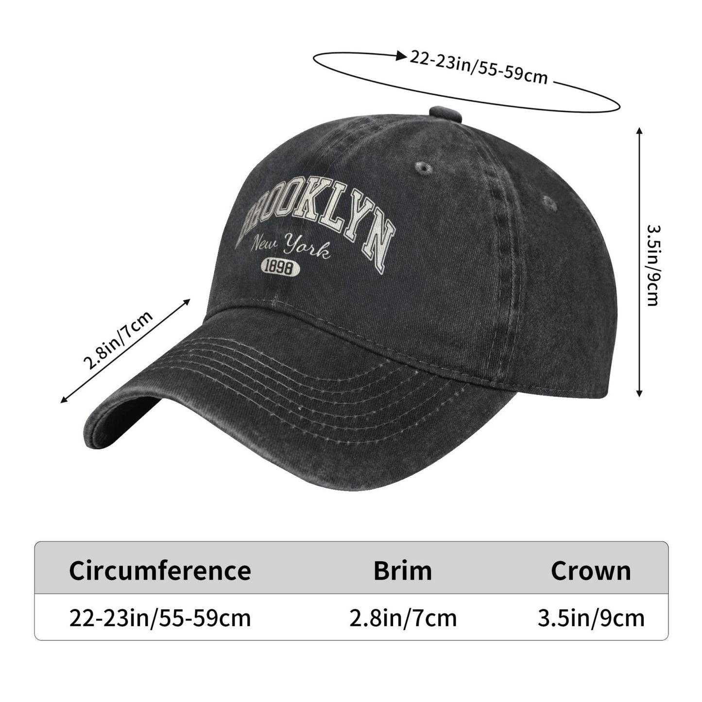 Brooklyn 1859 New York Printed unisex baseball cap adjustable cap outdoor sun hats trucker hat