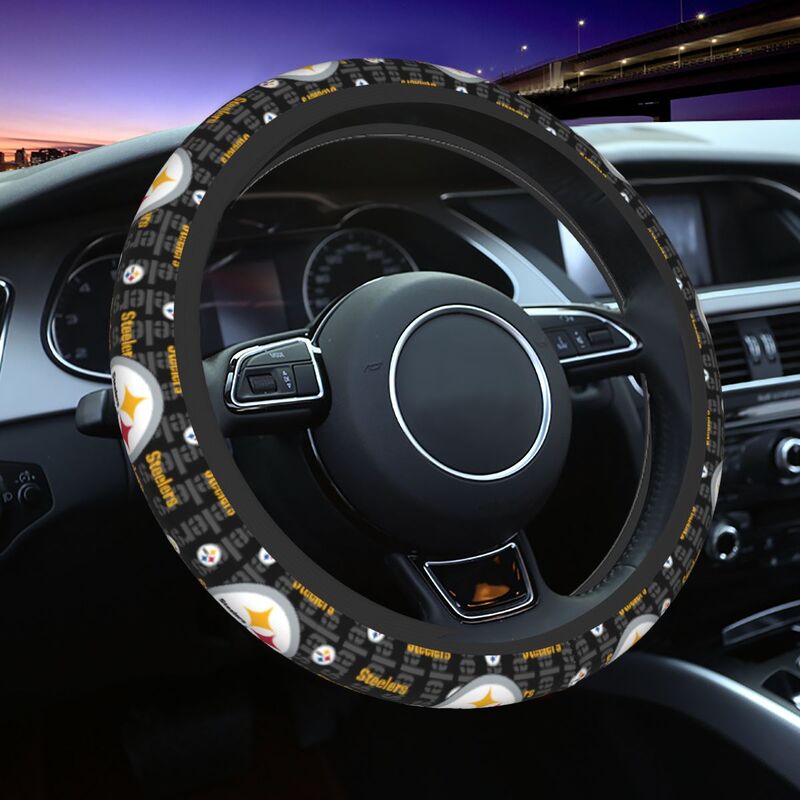 Pittsburgh Steelers 1 Printed elastic steering wheel cover car protective cover