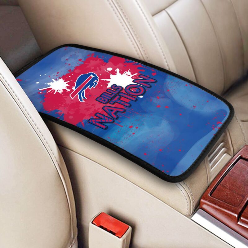 Buffalo Bills print car center console armrest pad Car armrest box protective cover
