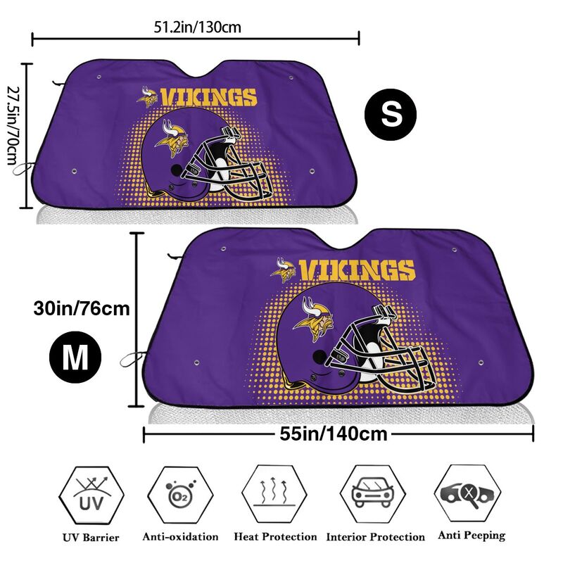Minnesota Vikings Printing car front windshield sunshade car windshield sunshade multi size