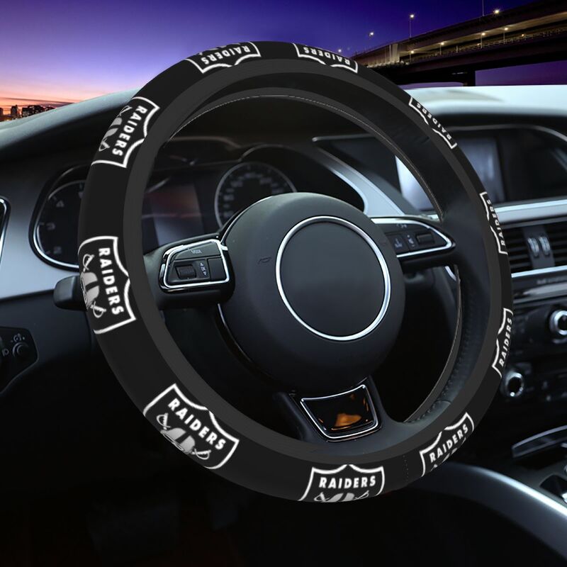 Las Vegas Raiders Printed breathable elastic steering wheel anti slip cover