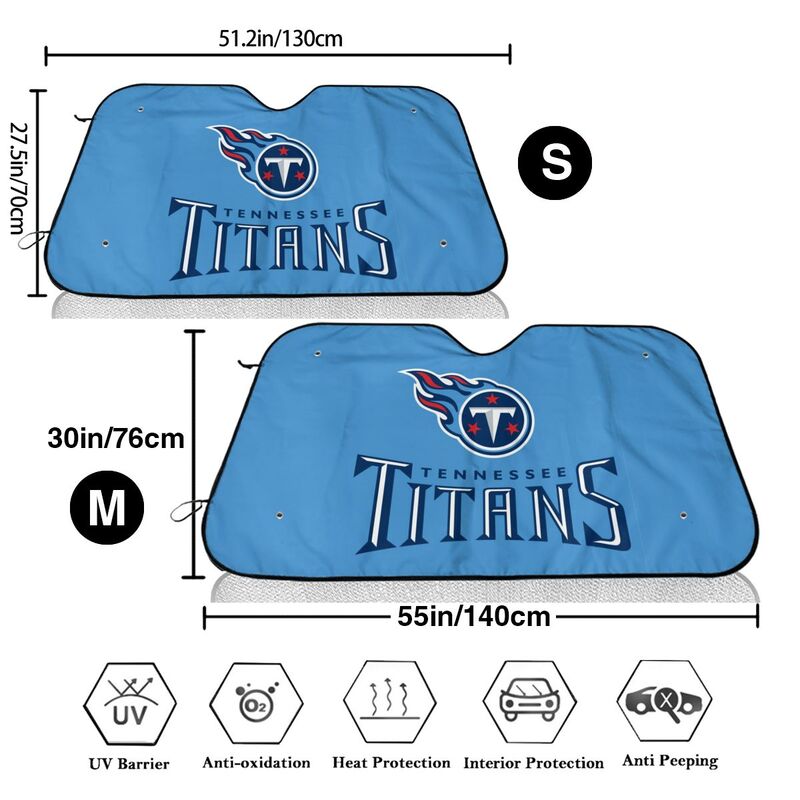 Tennessee Titans 4 Print Car windshield sunshades suitable for front Car windshield sunshades