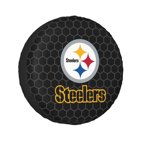 Pittsburgh Steelers 2 Grid printed car tire cover dustproof and waterproof tire cover