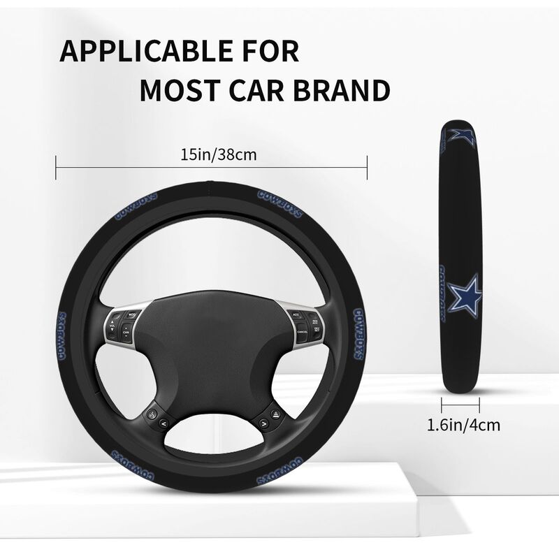 Dallas Cowboys 2 Printed car protective cover elastic steering wheel cover