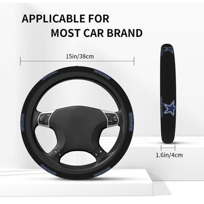 Dallas Cowboys 2 Printed car protective cover elastic steering wheel cover