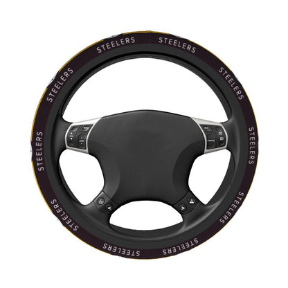 Pittsburgh Steelers 3 Printed breathable elastic steering wheel anti slip cover