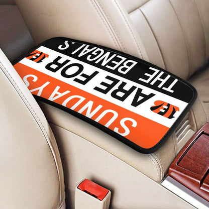 Cincinnati Bengals Personalized printed car armrest cover Car handrail box cushion