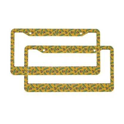 Jacksonville Jaguars Print front rear license plate holder circular hole license plate holder (one pair)