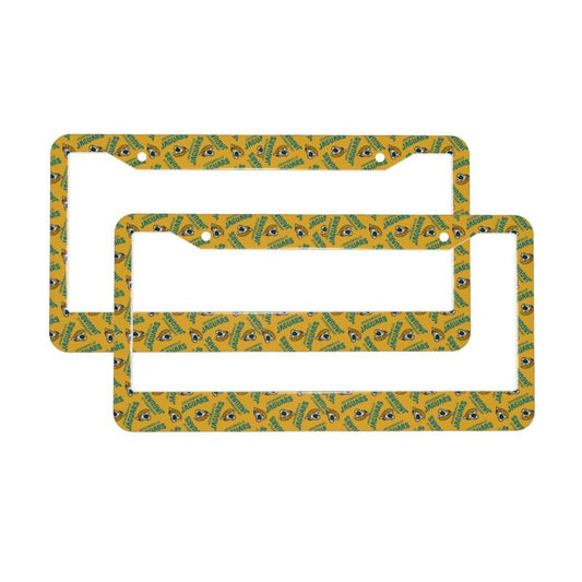 Jacksonville Jaguars Print front rear license plate holder circular hole license plate holder (one pair)