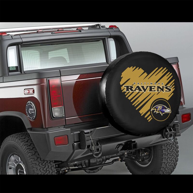 Baltimore Ravens Printed car spare tire dust protection cover tire protection cover