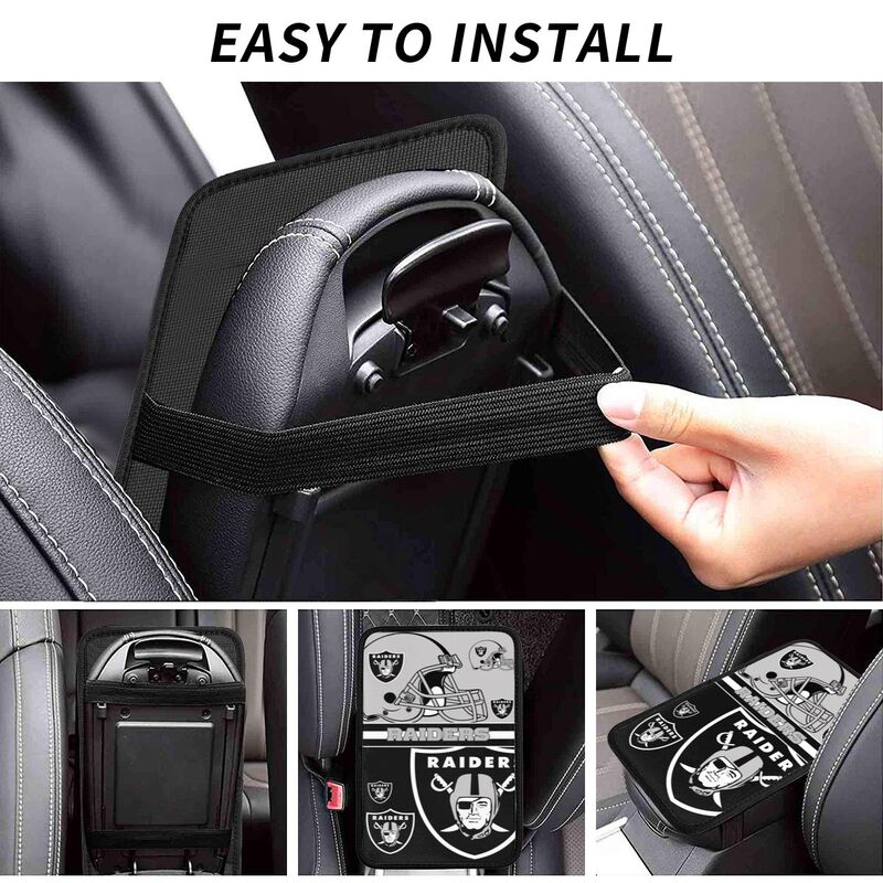 Las Vegas Raiders 2 Print car armrest box cushion armrest protective cover