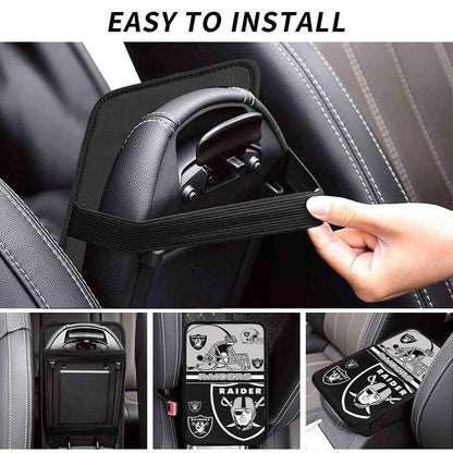 Las Vegas Raiders 2 Print car armrest box cushion armrest protective cover