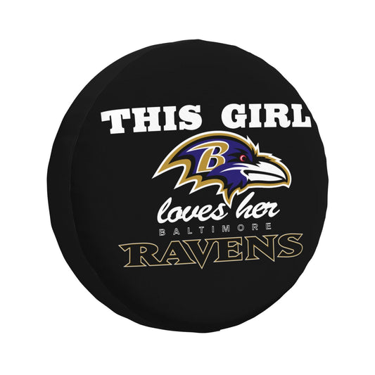 Baltimore Ravens Printing wheel dust cover black background car tire cover