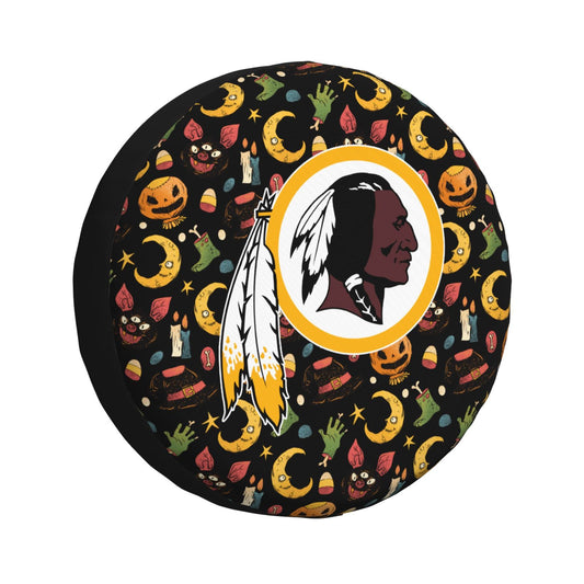 Washington redskins logo Halloween Pumpkin Moon Print Car Tire Cover Tire Dust Cover